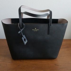 Black/Almond Kate Spade Scotts Place Lida Tote Bag